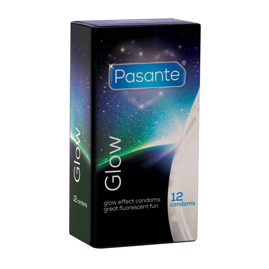 Pasante – Glow Condoms Transparant (12 stuks)
