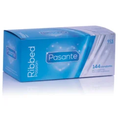 Pasante – Ribbed Condoms Transparant (144 stuks)