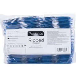 Pasante – Ribbed Condoms Transparant (144 stuks)