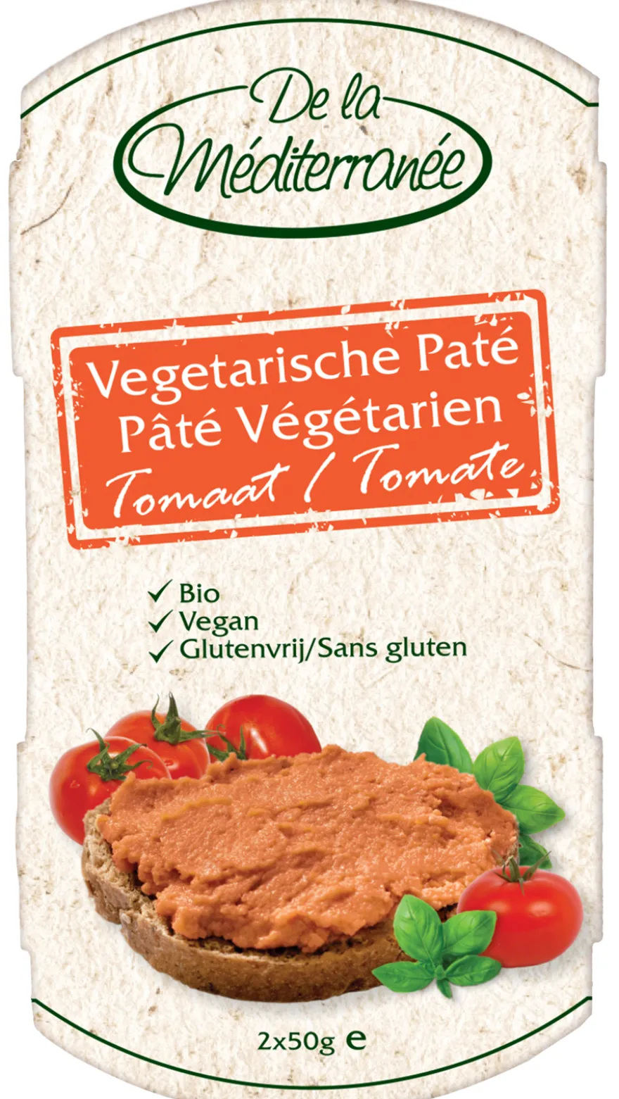 Pate De La Mediterranee Pate Mediterranee Vegetarische Paté Tomaat (100 gr)