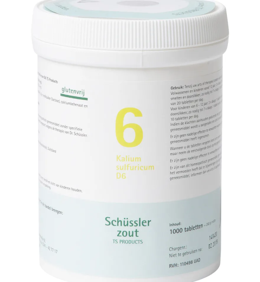Pfluger Kalium sulfuricum 6 D6 Schussler (1000 tabletten)