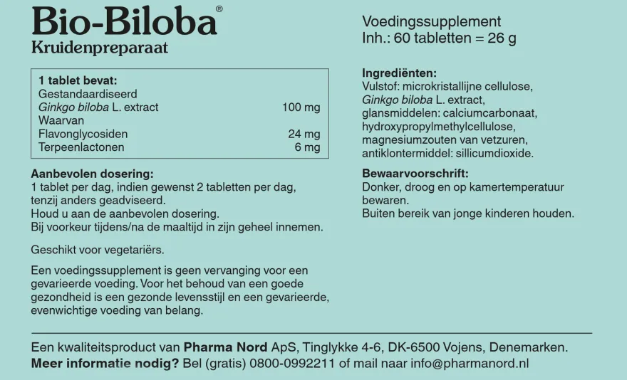 Pharma Nord Bio Biloba (60 tabletten)