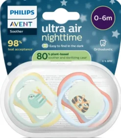 Philips Avent Avent Nighttime Fopspeen Leeuw 0-6m (2 stuks)