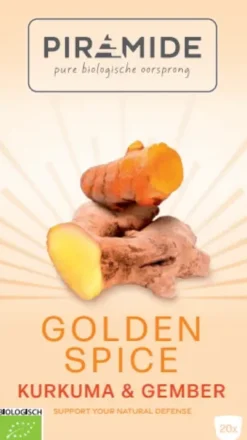 Piramide Golden Spice Kurkuma & Gember Biologische Thee (20 zakjes)