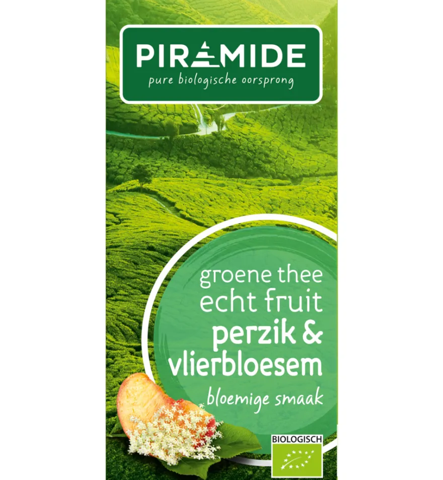 Piramidegroene Thee Perzik Vlierbloesem Bio (20 stuks)