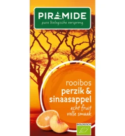 Piramide Rooibos Perzik Sinaasappel Thee Bio (20 stuks)