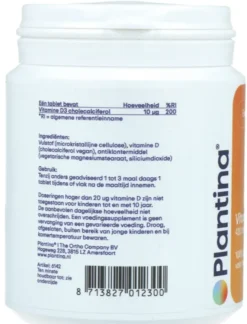 Plantina Essentials Vitamine D3 10 mcg Tabletten (420 tabletten)