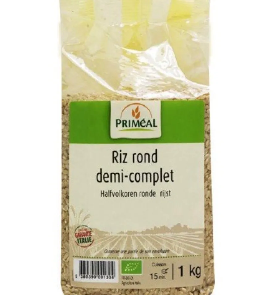 Priméal Halfvolkoren Ronde Rijst Bio (1000 gr)