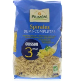 Priméal Halfvolkoren spiralen snelkook 3 minuten bio (500 gr)