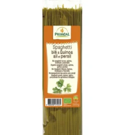 Priméal Spaghetti Tarwe Quinoa Knoflook Peterselie Bio (500 gr)