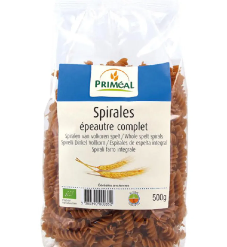 Priméal Spelt Spiralen Volkoren Bio (500 gr)