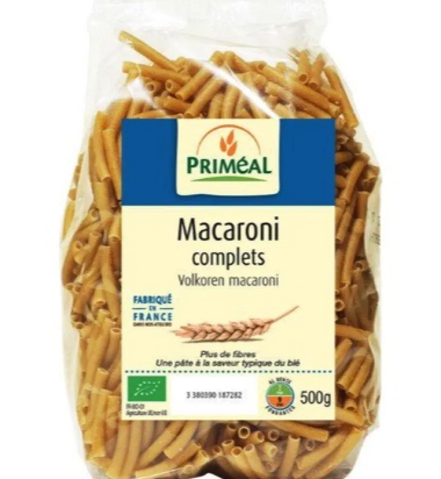 Priméal Volkoren Macaroni Bio (500 gr)