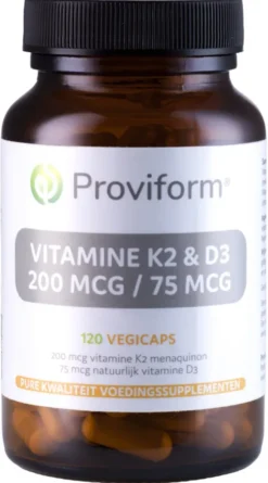 Proviform K2 200mcg & D3 75mcg Capsules (120 vegetarische capsules)