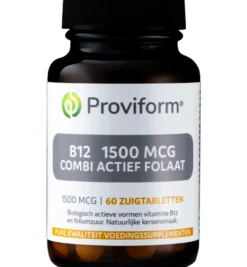 Proviform Vitamine B12 1500 Mcg Combi Actief Folaat (60 Zuigtabletten)