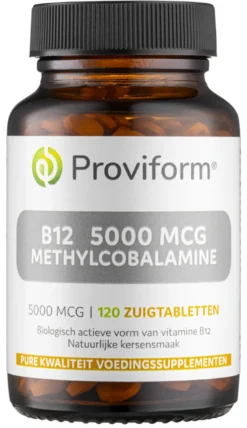 Proviform Vitamine B12 – 5000 Mcg Methylcobalamine (120 tabletten)