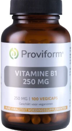 Proviform Vitamine B1 250mg Capsules (100 vegetarische capsules)