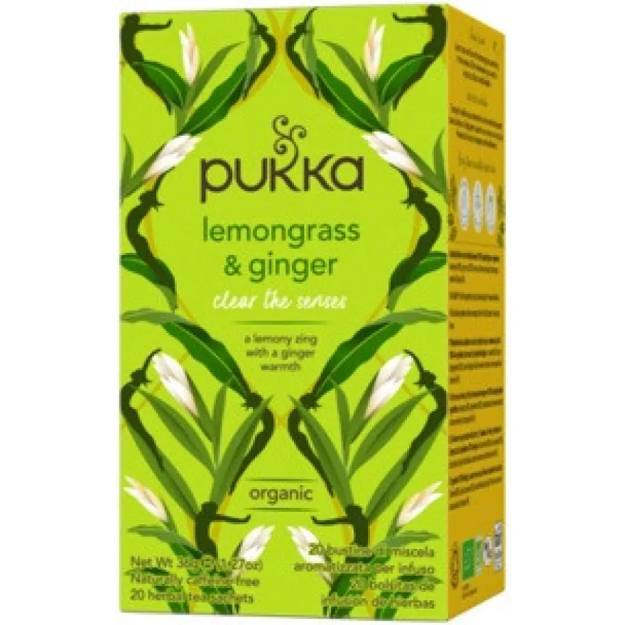 Pukka Organic Teas Lemongrass & Ginger Thee Bio (20 zakjes)