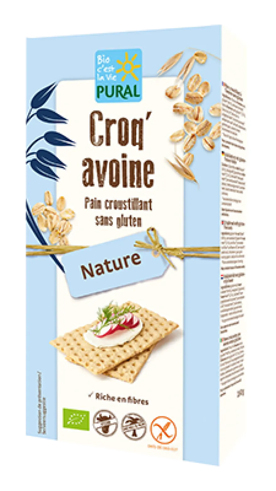 Pural Croq’avoine Knäckebröd Glutenvrij Bio (160 gr)