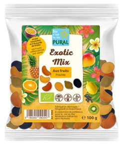 Pural Exotische Mix Fruitsnoepjes in De Vorm van Exotische Vruchten Bio (100 gr)