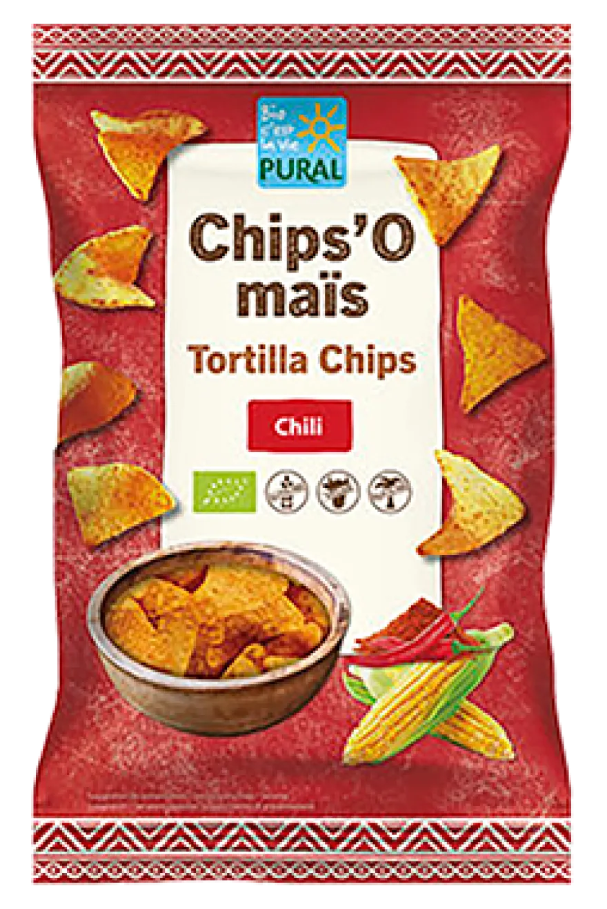 Pural Mais Tortilla Chips Chili Bio (125 gr)