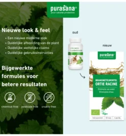Purasana Brandnetelwortel/Ortie Racine Vegan Bio (120 vega capsules)