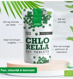 Purasana Chlorella 500 Mg Bio (500 tabletten)