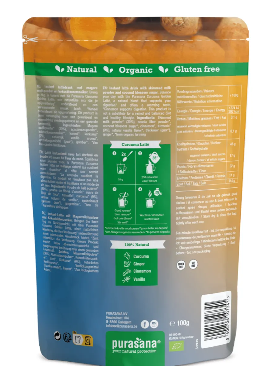 Purasana Curcuma Latté Poeder (100 gr)