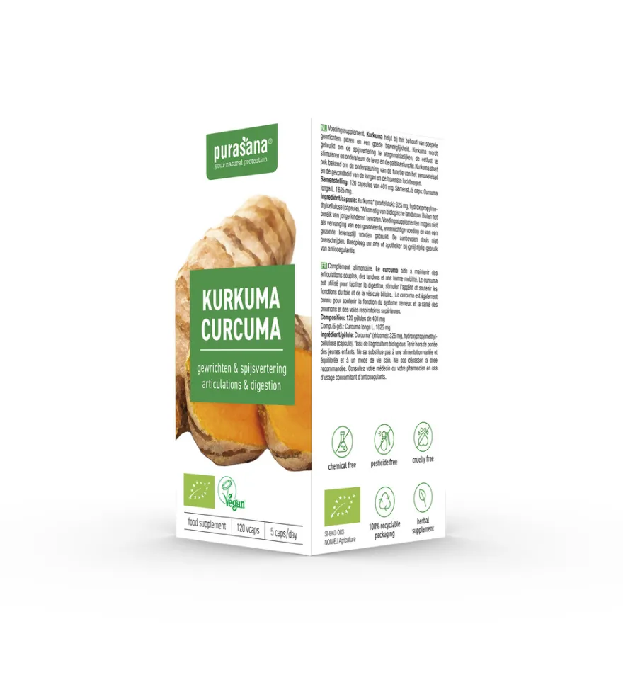 Purasana Curcuma Vegan Bio (120 vega capsules)