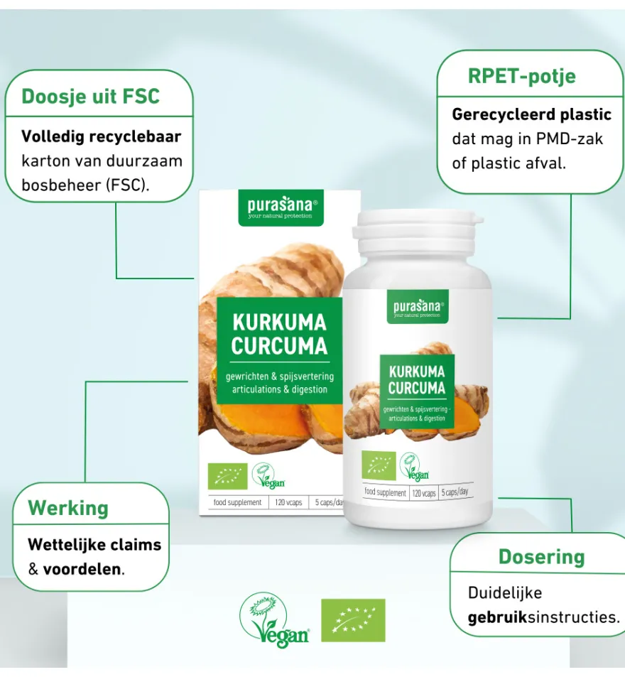 Purasana Curcuma Vegan Bio (120 vega capsules)
