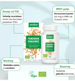Purasana Fenegriek/Fenugrec Vegan Bio (120 vega capsules)