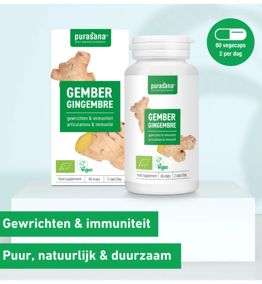 Purasana Gember 250 Mg Bio (60 vega capsules)