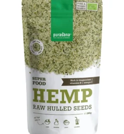 Purasana Gepeld Hennepzaad Hulled Hemp Seeds Bio (200 gr)