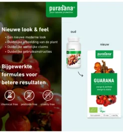 Purasana Guarana Vegan Bio (120 vega capsules)