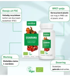 Purasana Guarana Vegan Bio (120 vega capsules)