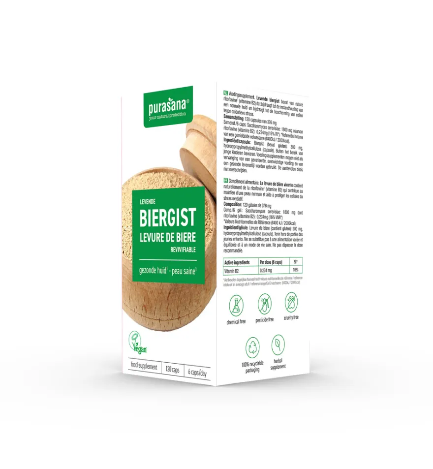 Purasana Levende Biergist/Levure De Biere Revivifiable (120 capsules)