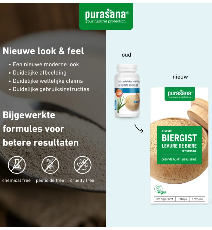 Purasana Levende Biergist/Levure De Biere Revivifiable (120 capsules)