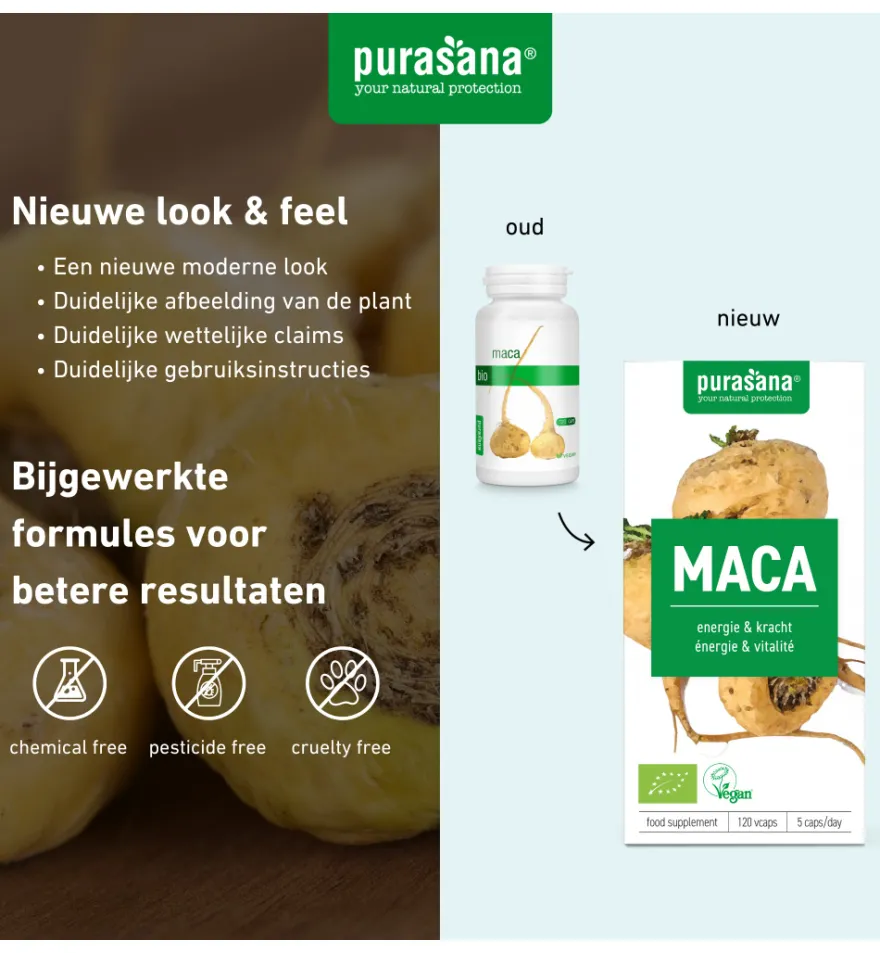 Purasana Maca Vegan Bio (120 vega capsules)
