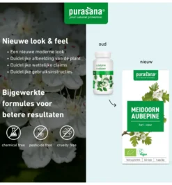 Purasana Meidoorn/Aubepine Vegan Bio (120 vega capsules)