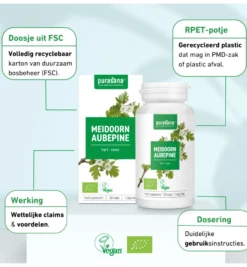 Purasana Meidoorn/Aubepine Vegan Bio (120 vega capsules)
