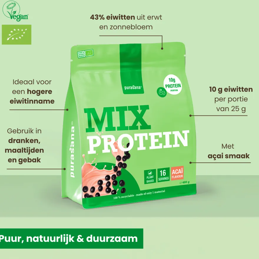 Purasana Plant Protein Mix Rode Biet Bio (400 gr)