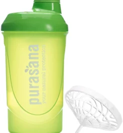 Purasana Plastic Shaker 500ml Groen (1 stuk)