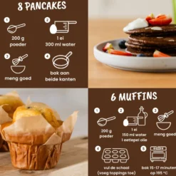 Purasana Protein Pancake – Muffin Mix Bio (400 gr)