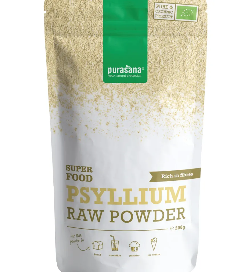 Purasana Psyllium Poeder/Poudre Vegan Bio (200 gr)