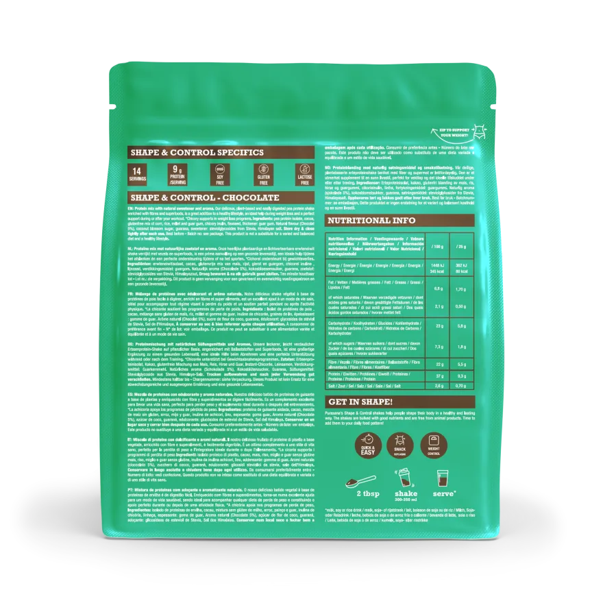 Purasana Shape & Control Plant Protein Chocolade (350 gr)