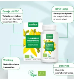 Purasana Sint Janskruid Millepertuis Vegan Bio (120 vega capsules)