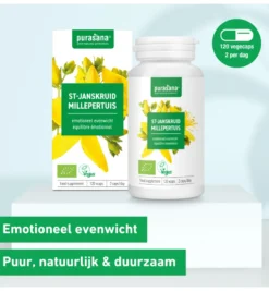 Purasana Sint Janskruid Millepertuis Vegan Bio (120 vega capsules)