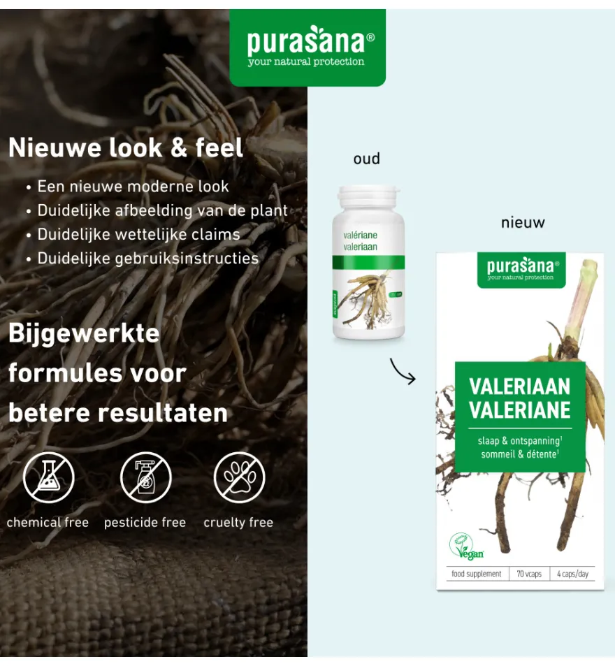 Purasana Valeriaan/Valeriane Vegan (70 capsules)