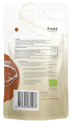 Pure Mushrooms Bio Chaga Capsules (60 vegetarische capsules)