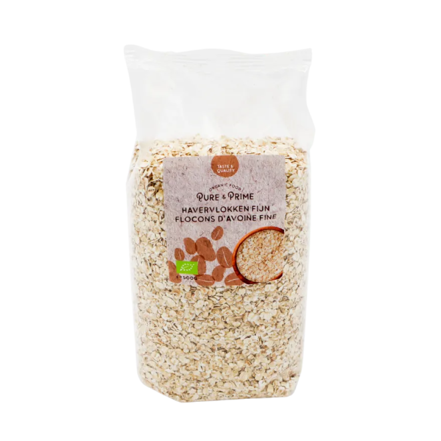Pure & Prime Havervlokken Fijn Bio (500 gr)