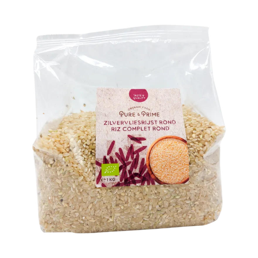 Pure & Prime Zilvervliesrijst rond Bio (1000 gr)